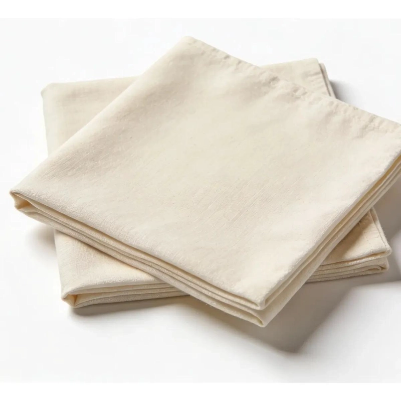 PACK DE 4 SERVILLETAS DE TELA 45X45 CM EN ALGODON CRUDO - 4
