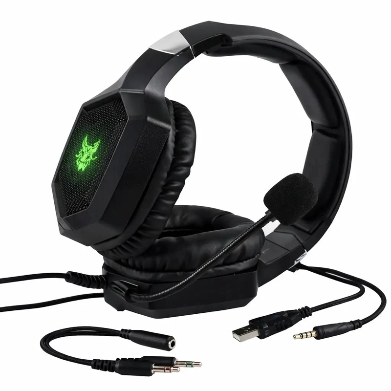 AUDIFONOS GAMING CON MICROFONO Y LUZ RGB PARA PC Y CONSOLAS - 3