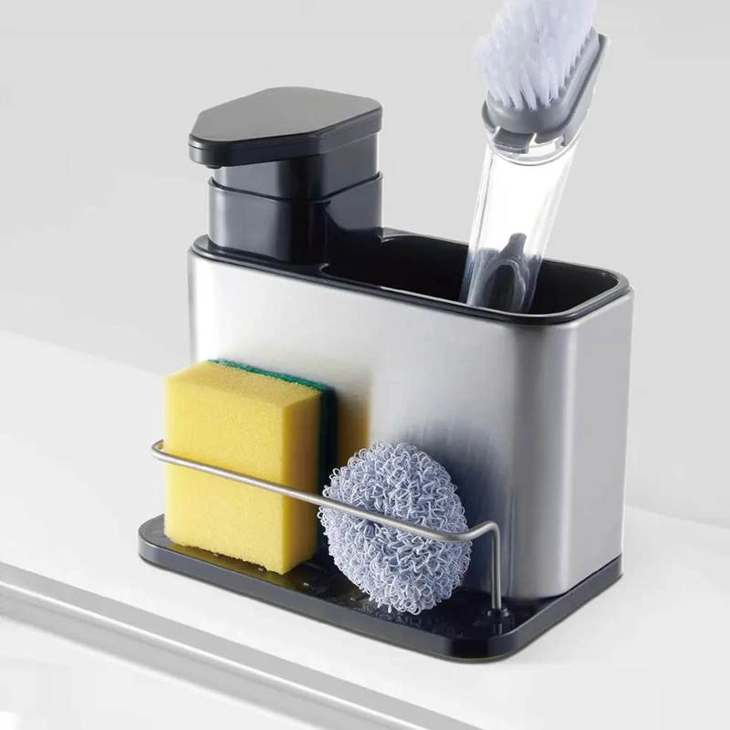 DISPENSADOR DE JABON Y PORTA ESPONJA PARA COCINA - 9