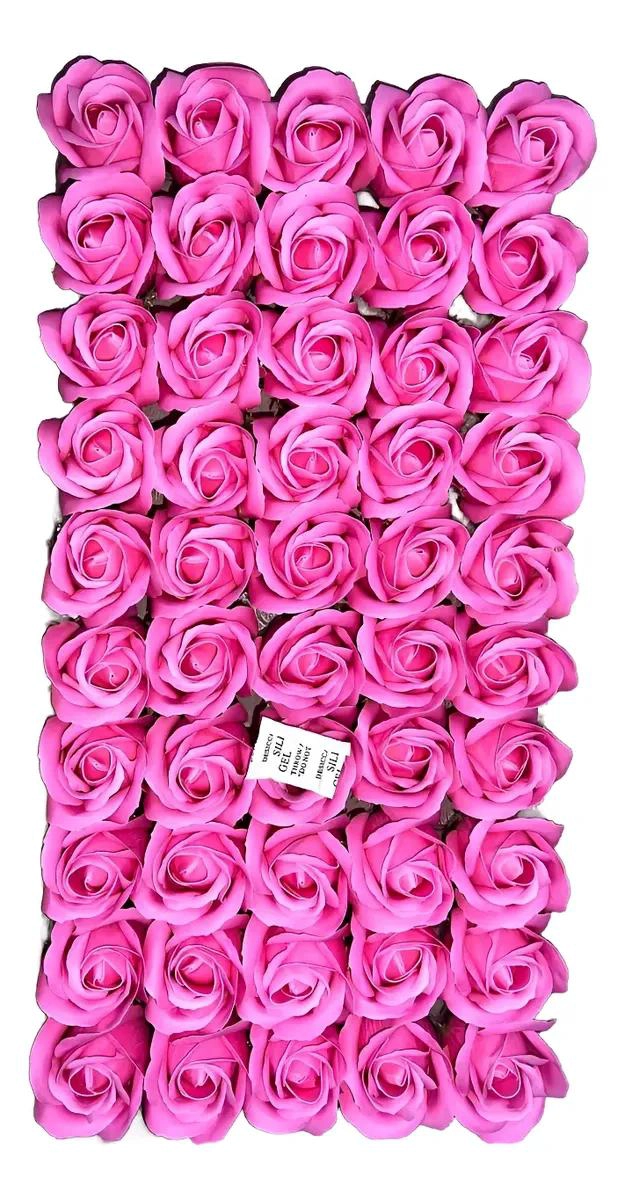 PACK DE 50 ROSAS DE JABON PARA DECORACION Y REGALOS - 1