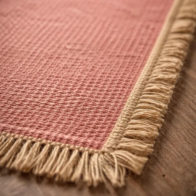 CAMINO DE MESA RUSTICO DE YUTE NATURAL PARA DECORACION - 4