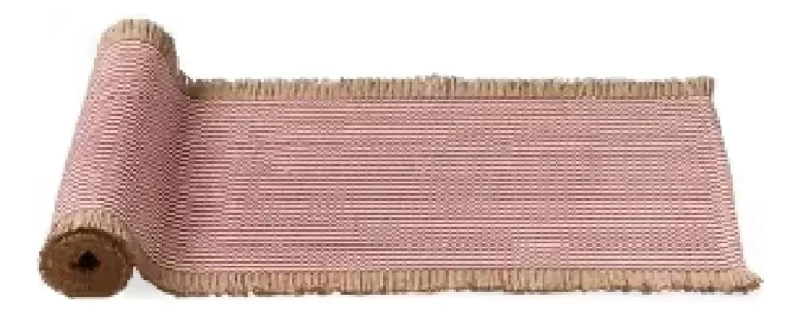CAMINO DE MESA RUSTICO DE YUTE NATURAL PARA DECORACION - 5