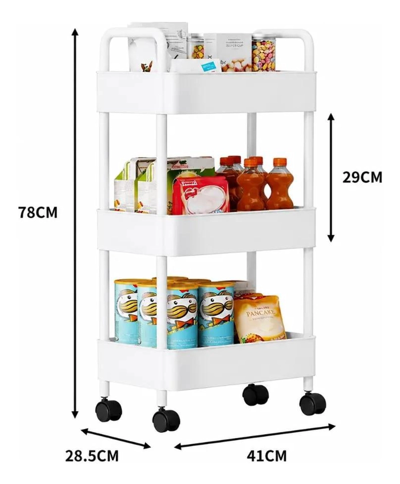 CARRO ORGANIZADOR MULTIUSO DE 3 NIVELES PARA ALMACENAMIENTO - 6