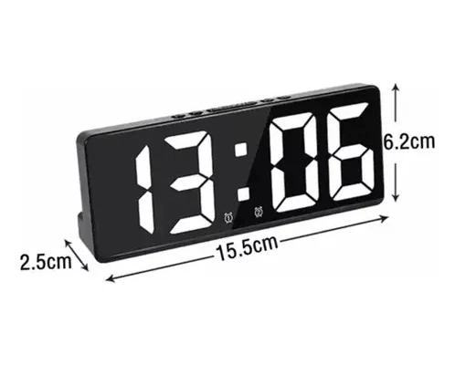 RELOJ DESPERTADOR DIGITAL LED CON ALARMA Y TEMPERATURA - 2