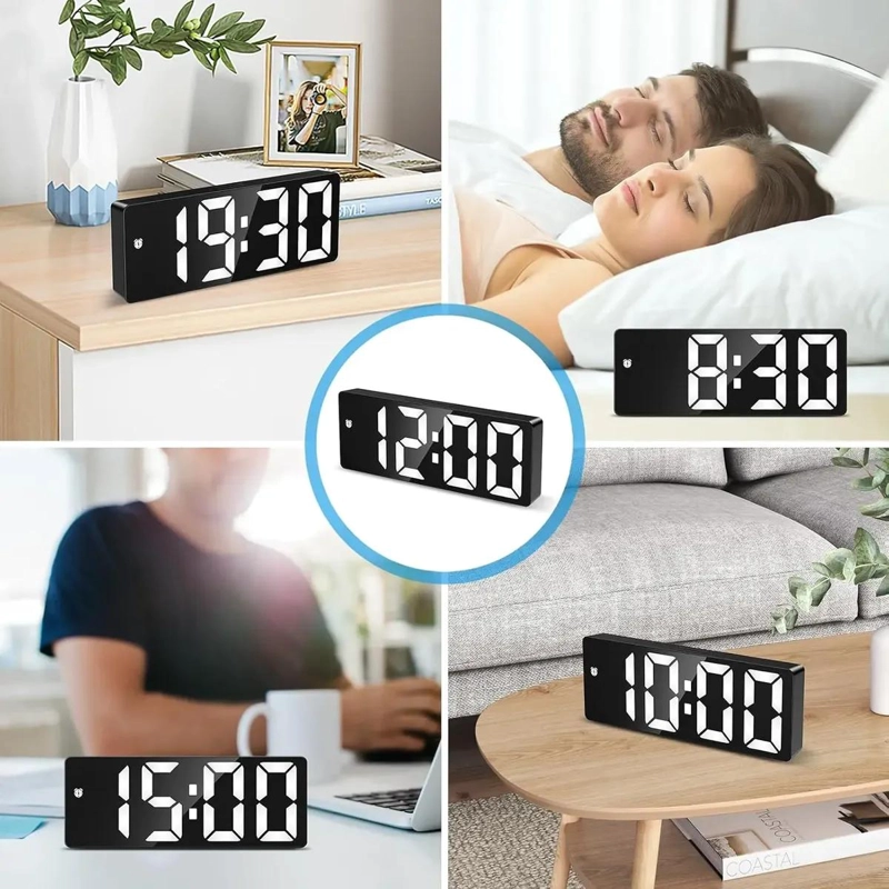 RELOJ DESPERTADOR DIGITAL LED CON ALARMA Y TEMPERATURA - 5