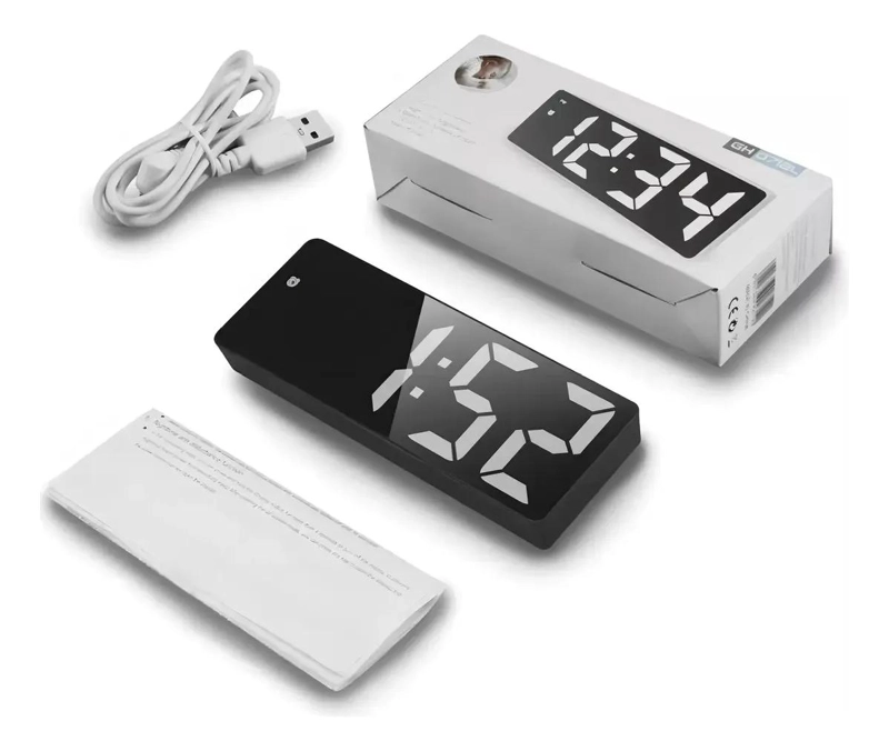 RELOJ DESPERTADOR DIGITAL LED CON ALARMA Y TEMPERATURA - 7