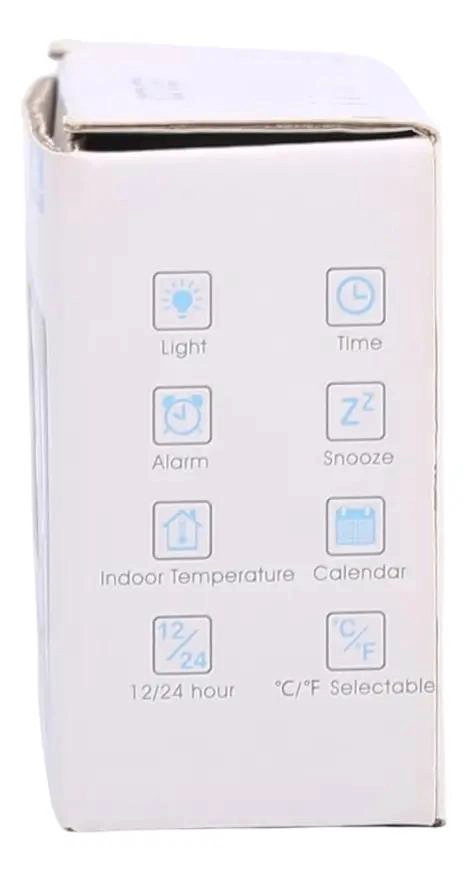 RELOJ DESPERTADOR DIGITAL LED CON ALARMA Y TEMPERATURA - 8