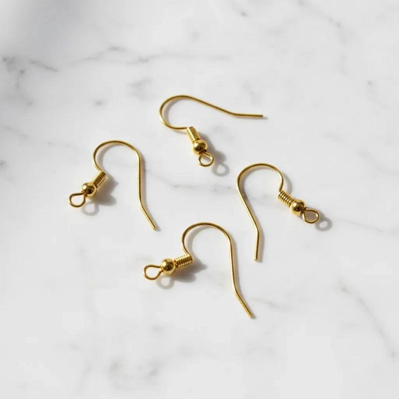 AROS DE ACERO DORADO GANCHO 20X19MM PARA BISUTERIA - 2