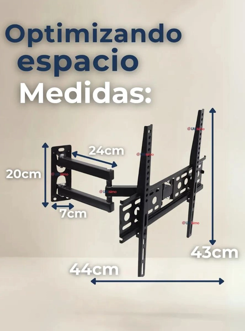 SOPORTE DE PARED AJUSTABLE PARA TELEVISORES DE 26 A 55 PULGADAS - 4