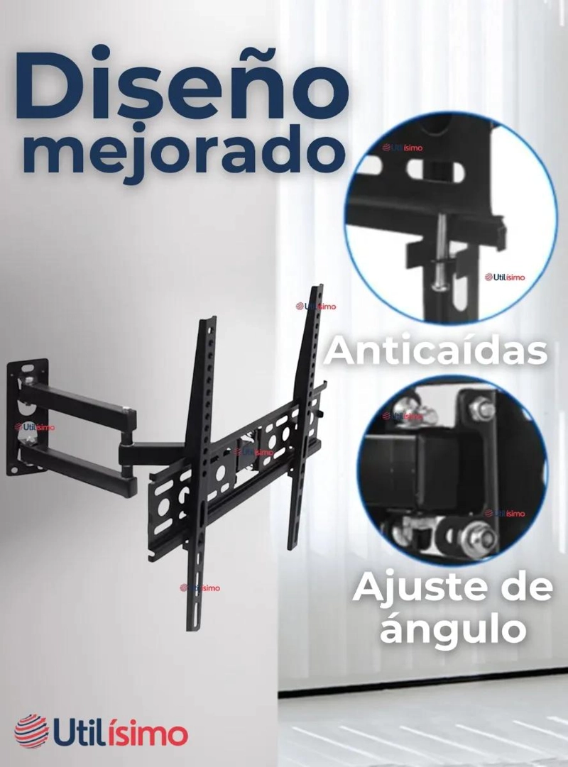 SOPORTE DE PARED AJUSTABLE PARA TELEVISORES DE 26 A 55 PULGADAS - 8