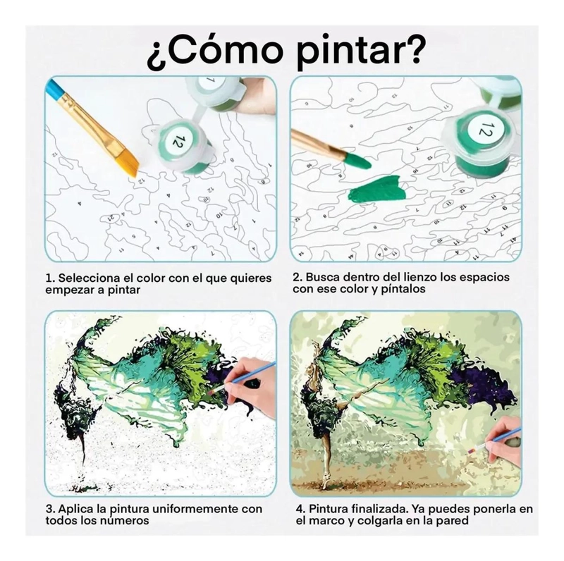 KIT DE PINTURA POR NUMEROS EN BASTIDOR 25X35CM - 3