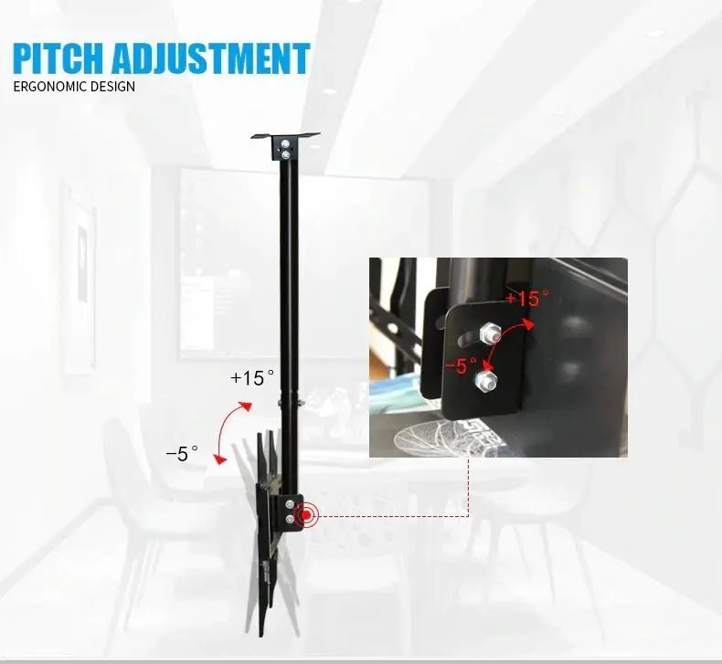 SOPORTE AJUSTABLE PARA TELEVISOR DE TECHO Y PARED DE 26 A 55 PULGADAS - 2