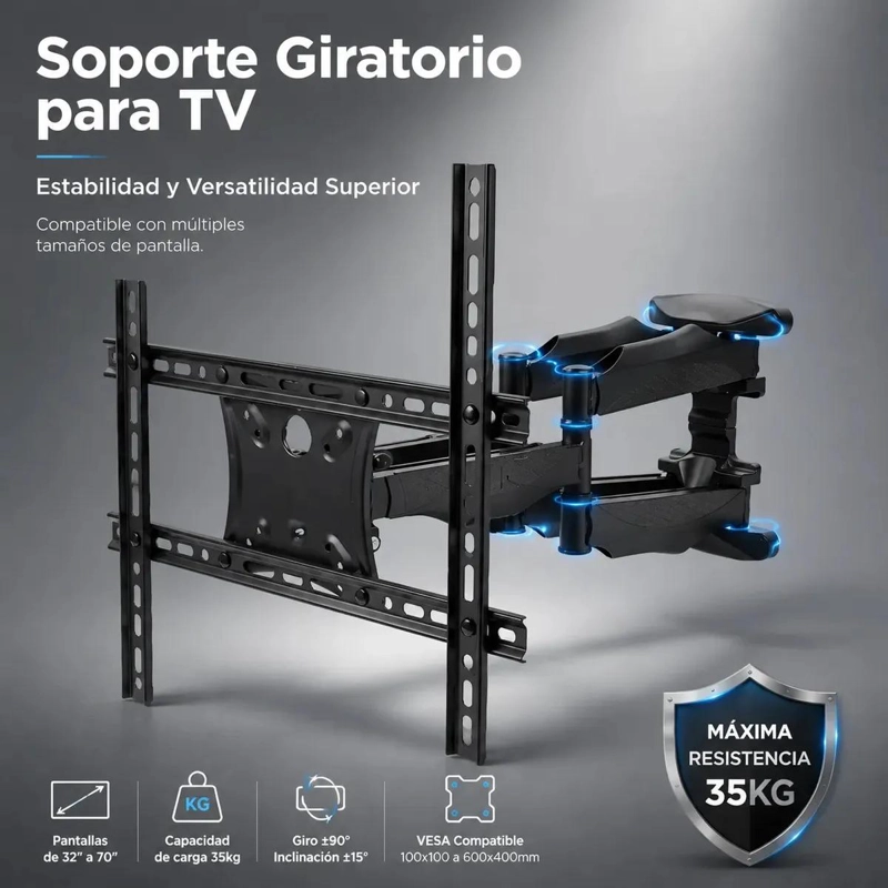SOPORTE DE PARED ARTICULADO PARA TV DE 32 A 60 PULGADAS - 3