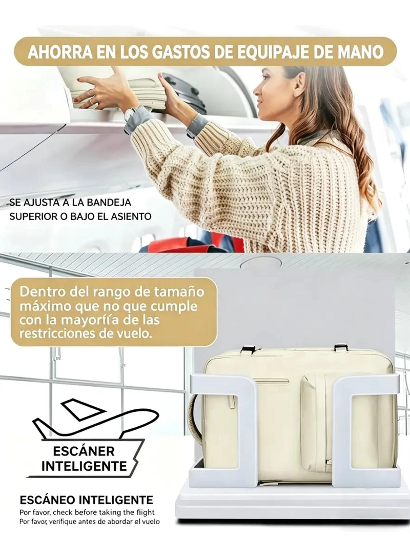 MOCHILA DE VIAJE IMPERMEABLE CON PUERTO DE CARGA Y COMPARTIMENTOS - 9