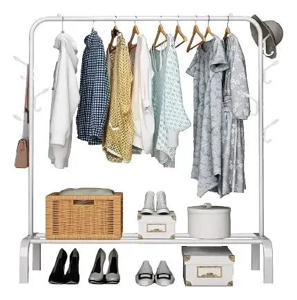 PERCHERO EXHIBIDOR METALICO PARA ROPA RESISTENTE Y PRACTICO - 2