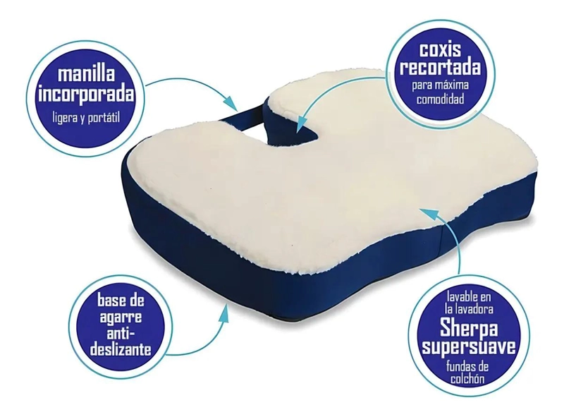 COJIN LUMBAR VISCOELASTICO CON GEL PARA ASIENTOS - 4