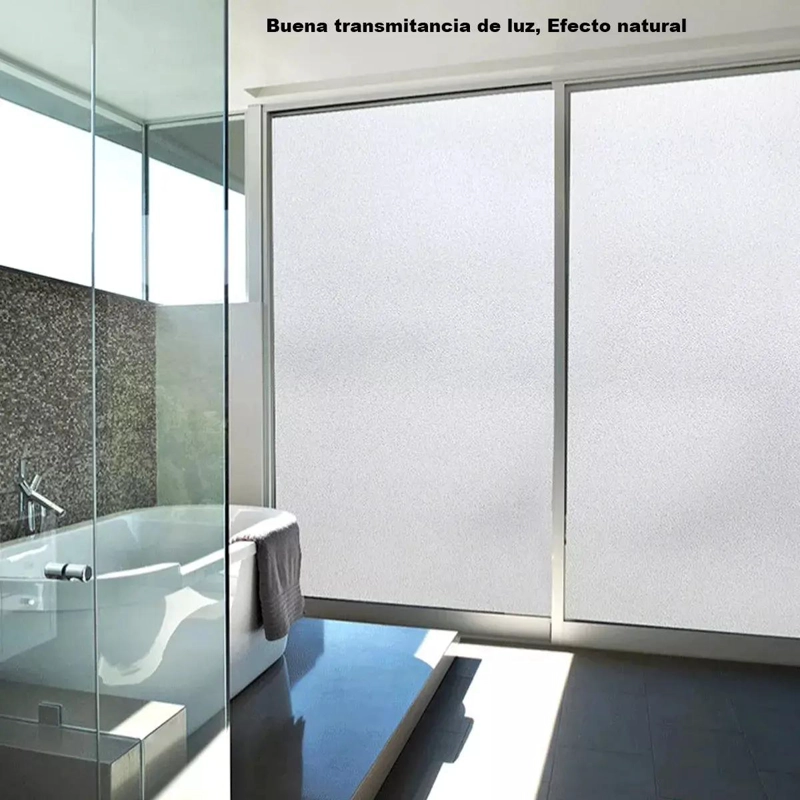 PELICULA ESMERILADA PARA VENTANAS DE 60 CM X 3 M, ANTI UV Y REMOVIBLE - 6