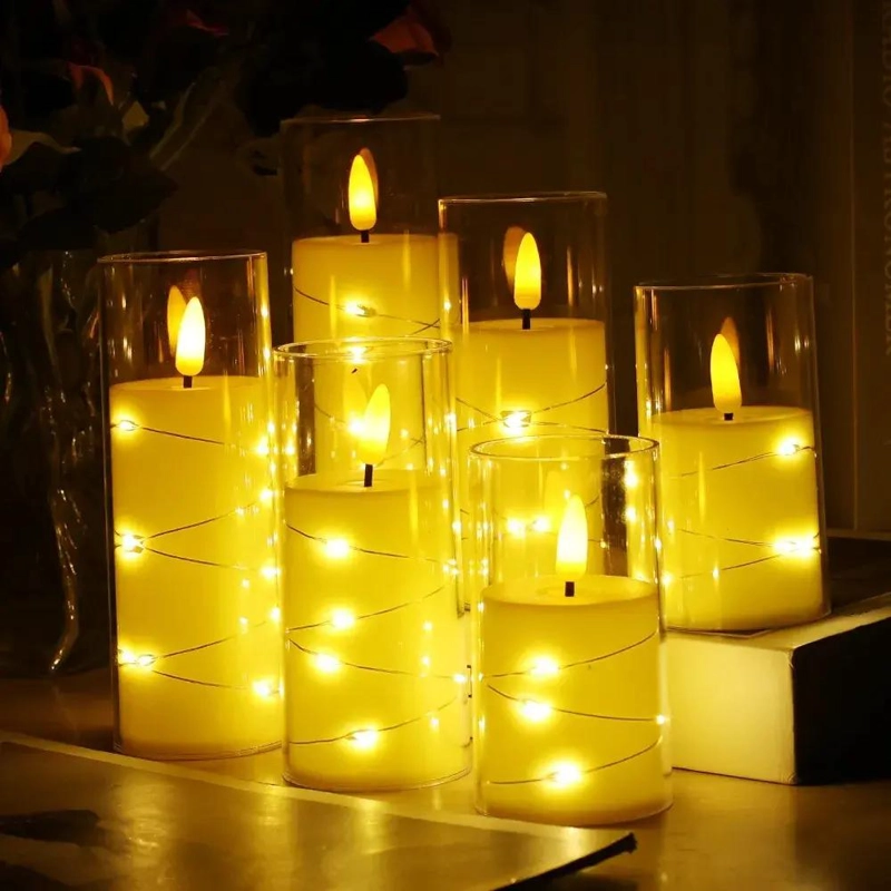 VELA LED DECORATIVA DE 12 CM CON LUZ CALIDA PARA AMBIENTES - 3