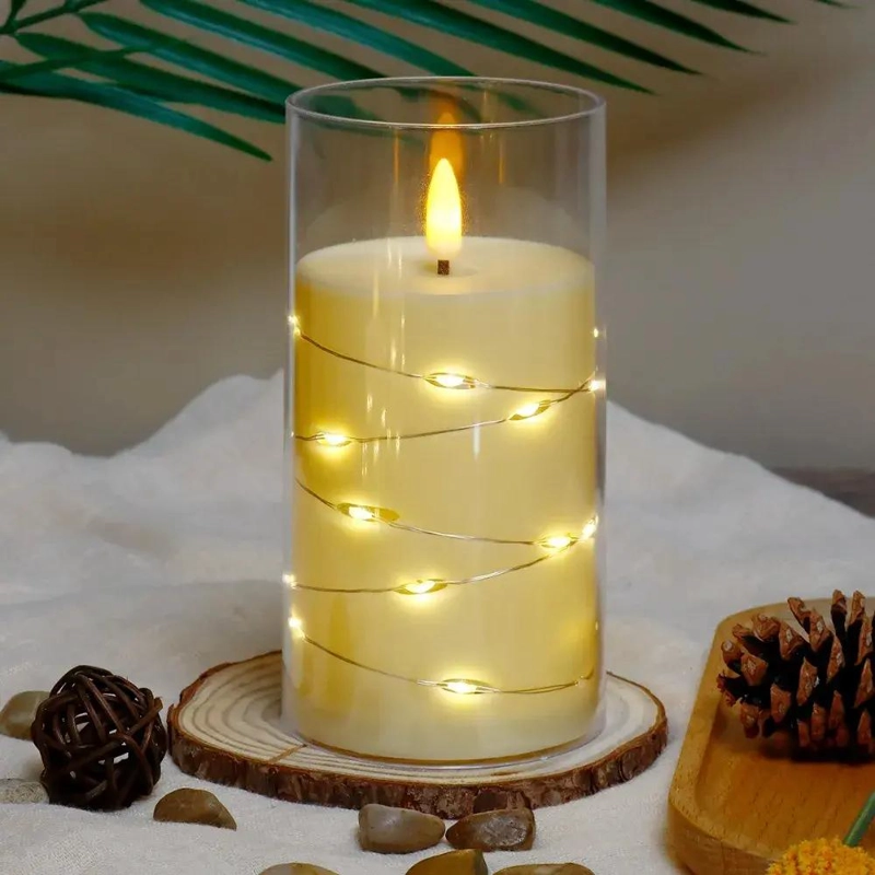VELA LED DECORATIVA DE 12 CM CON LUZ CALIDA PARA AMBIENTES - 5