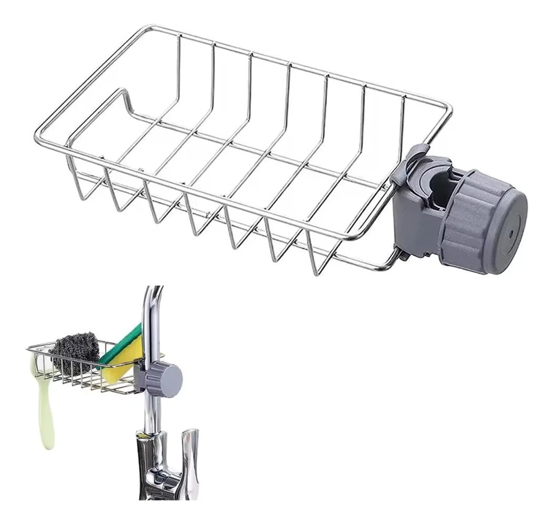SOPORTE ESCURRIDO ACERO INOXIDABLE PARA GRIFO MULTIFUNCIONAL - 1