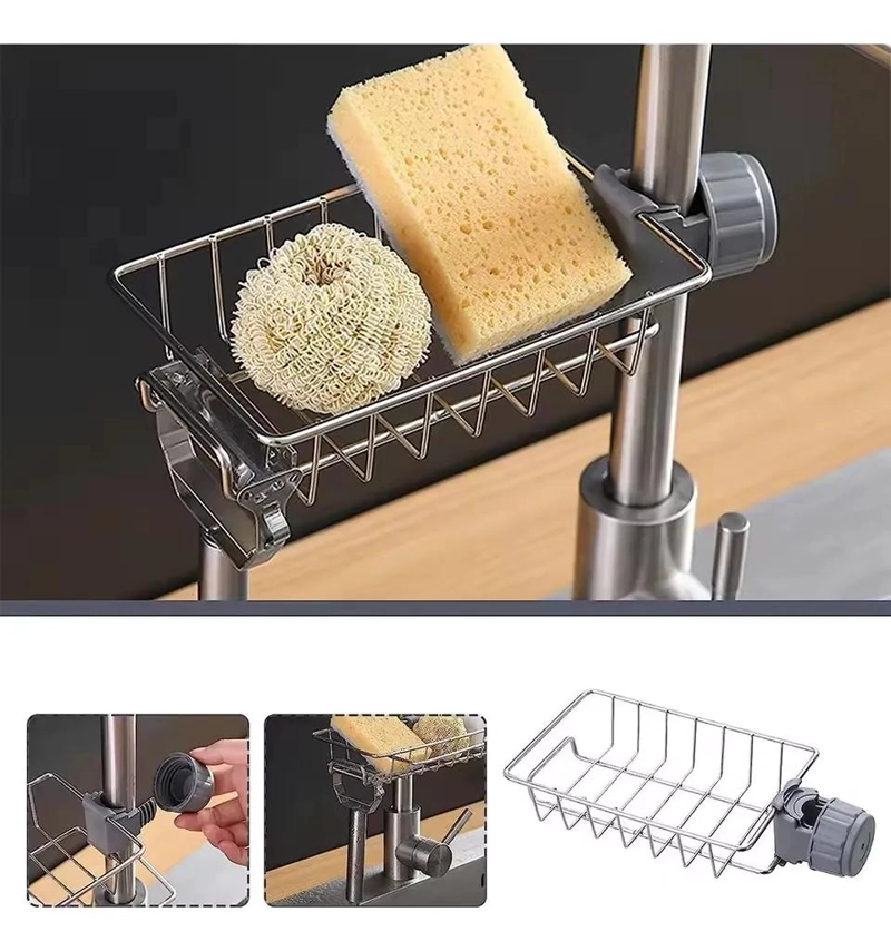 SOPORTE ESCURRIDO ACERO INOXIDABLE PARA GRIFO MULTIFUNCIONAL - 5