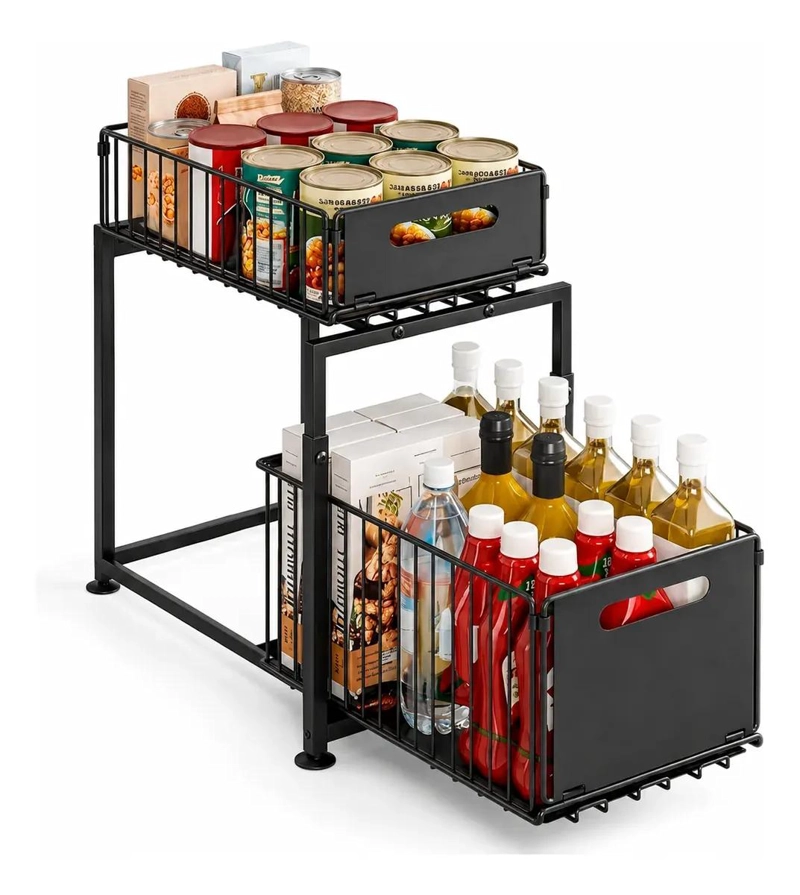 ESTANTE ORGANIZADOR BAJO FREGADERO 2 NIVELES PARA COCINA Y BAÑO - 1