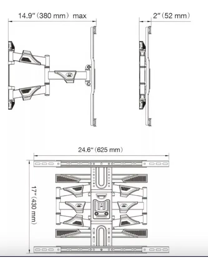 SOPORTE ARTICULADO PARA TV DE 45 A 75 PULGADAS - 7
