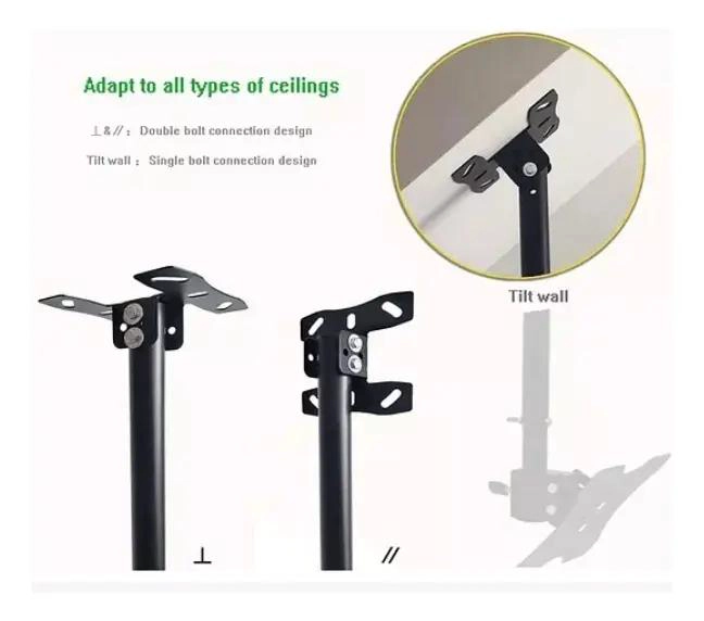 SOPORTE AJUSTABLE PARA TV Y MONITOR DE TECHO O PARED - 7