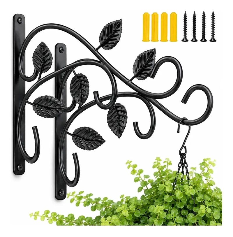 SOPORTES DE HIERRO PARA PLANTAS COLGANTES DE PARED - 1