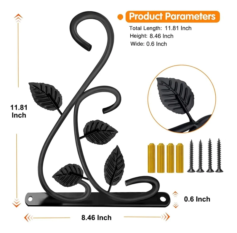 SOPORTES DE HIERRO PARA PLANTAS COLGANTES DE PARED - 6