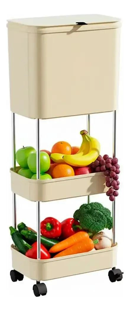 ESTANTE VERTICAL ORGANIZADOR CON COMPARTIMENTO PARA RESIDUOS - 1