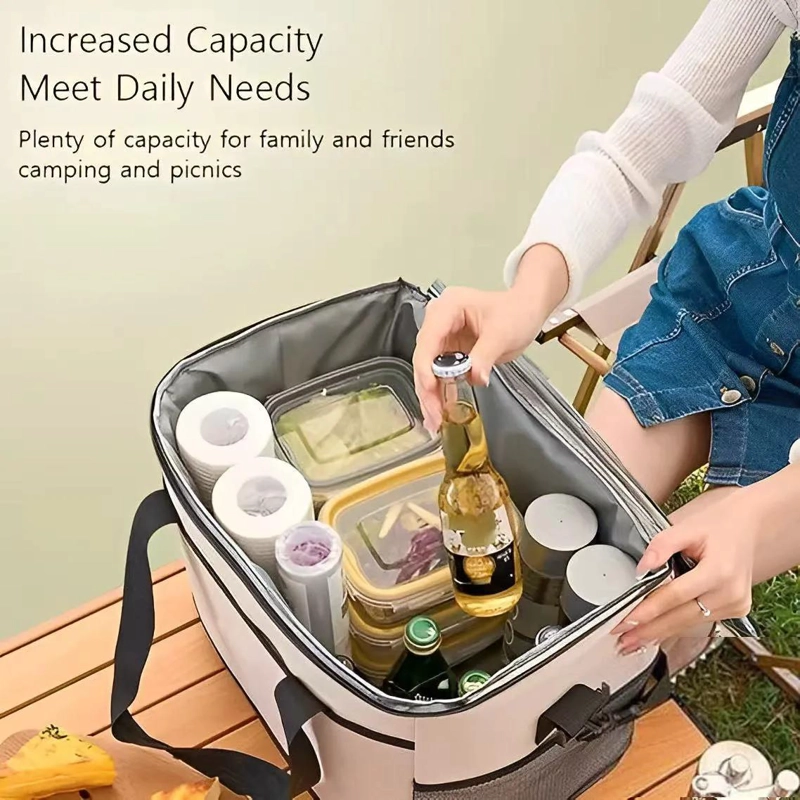BOLSO COOLER PLEGABLE IMPERMEABLE PARA CAMPING Y PICNIC - 7