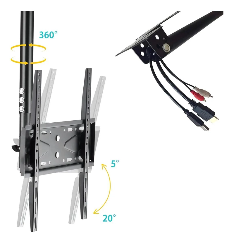 SOPORTE DE TECHO AJUSTABLE PARA TELEVISORES DE 26 A 60 PULGADAS - 7
