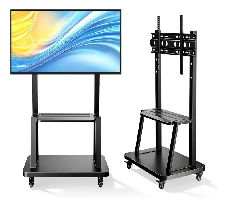 SOPORTE MOVIL PARA TV DE 32 A 55 PULGADAS CON RUEDAS Y ESTANTES - 1