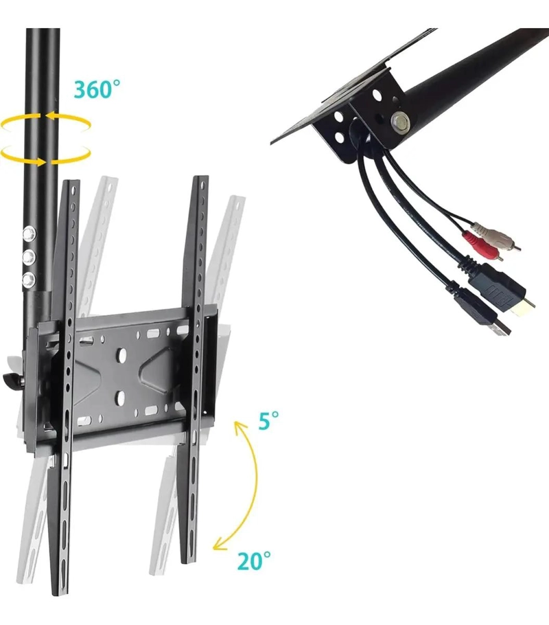 SOPORTE DE TECHO AJUSTABLE PARA TV DE 26 A 60 PULGADAS - 7