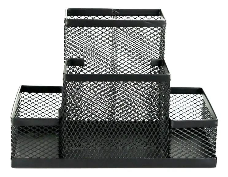 ORGANIZADOR DE ESCRITORIO CANASTO METALICO NEGRO 15X10CM - 2
