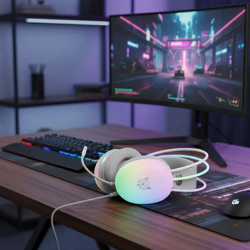 AUDIFONOS GAMER CON ILUMINACION RGB PARA PC Y CONSOLAS - 5