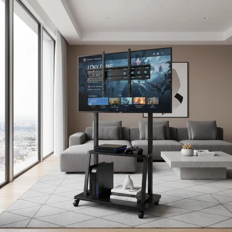 SOPORTE MOVIL PARA TELEVISORES DE 32 A 70 PULGADAS CON RUEDAS - 9