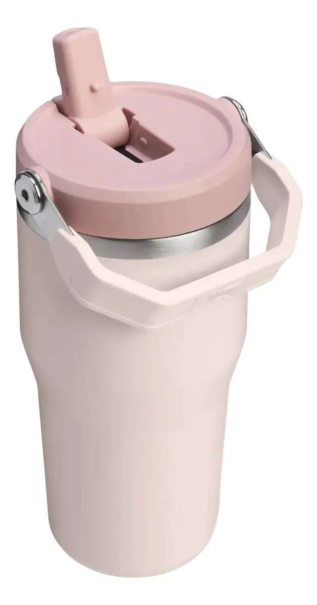 VASO TE RMICO CON POPOTE 591 ML COLOR ROSA - 2