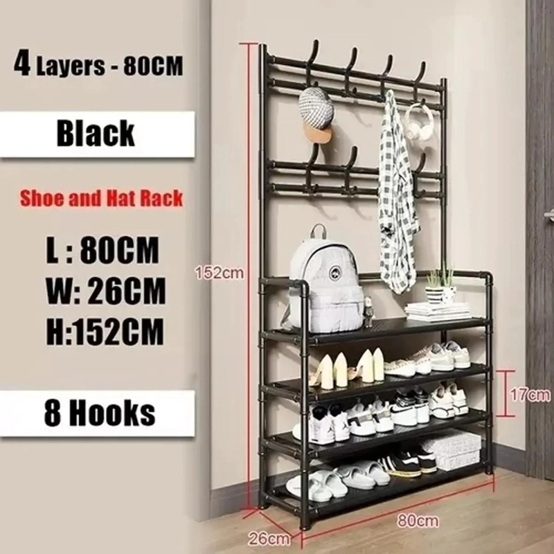 ORGANIZADOR COLGADOR DE ZAPATOS Y ROPA 4 NIVELES 80CM - 2