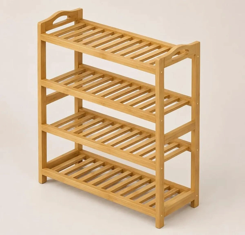 ESTANTE ORGANIZADOR DE ZAPATOS DE 4 NIVELES EN BAMBU - 2