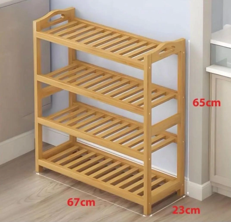 ESTANTE ORGANIZADOR DE ZAPATOS DE 4 NIVELES EN BAMBU - 6