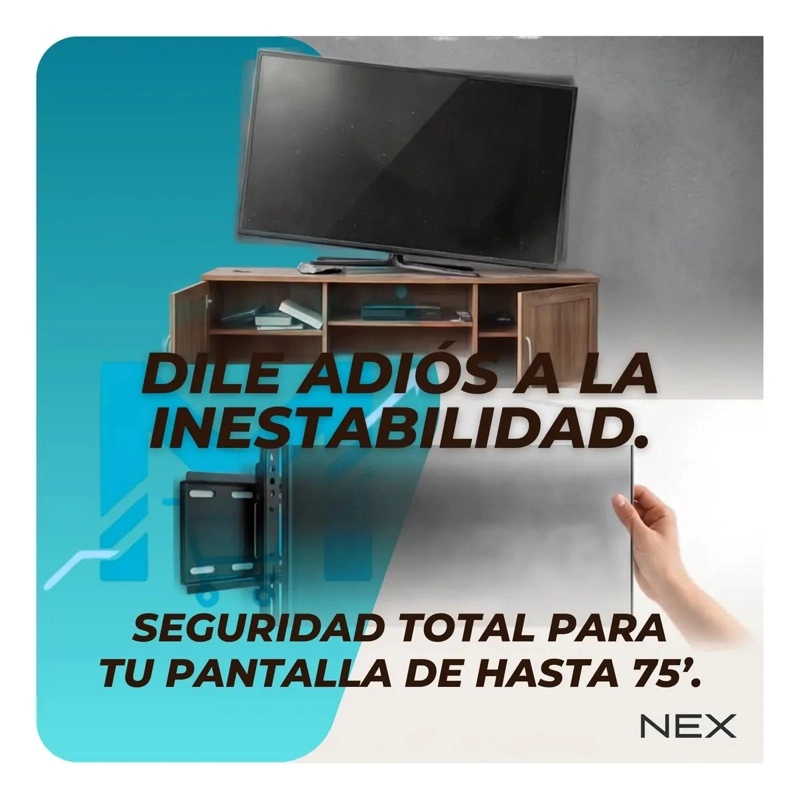 SOPORTE FIJO DE PARED PARA TELEVISORES DE 37 A 75 PULGADAS - 3