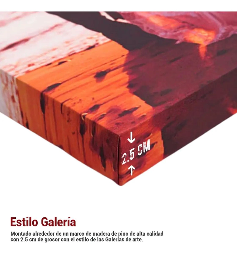 CUADRO MODERNO ABSTRACTO PARA OFICINA 60X30 CM EN LIENZO DE ALTA CALIDAD - 4