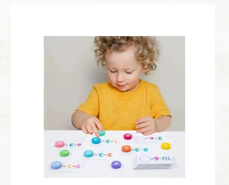 JUEGO EDUCATIVO DE NUMEROS DE MADERA PARA SUMAR Y RESTAR - 2