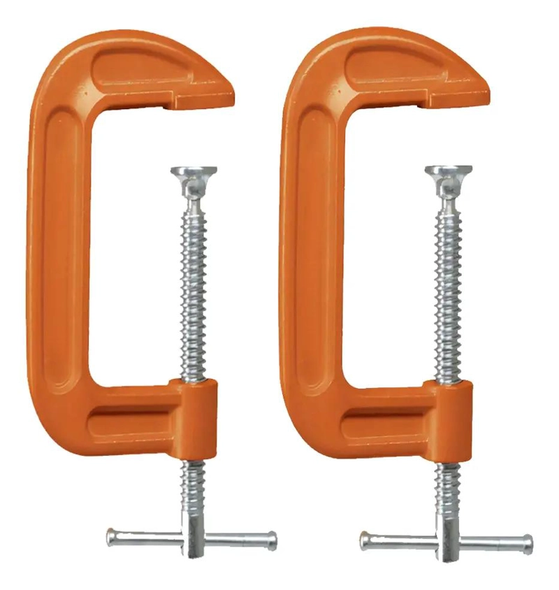PACK DE 2 PRENSAS PARA CARPINTERO TIPO C DE 6 PULGADAS - 1