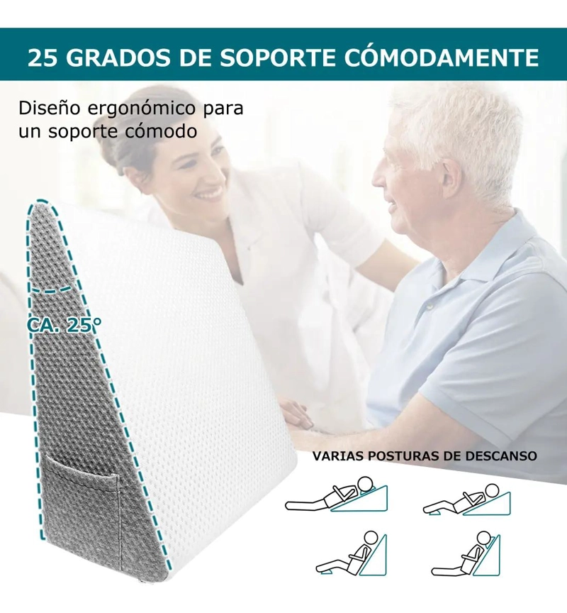 ALMOHADA CUÑA ANTIREFLUJO PARA CONFORT Y SOPORTE - 6