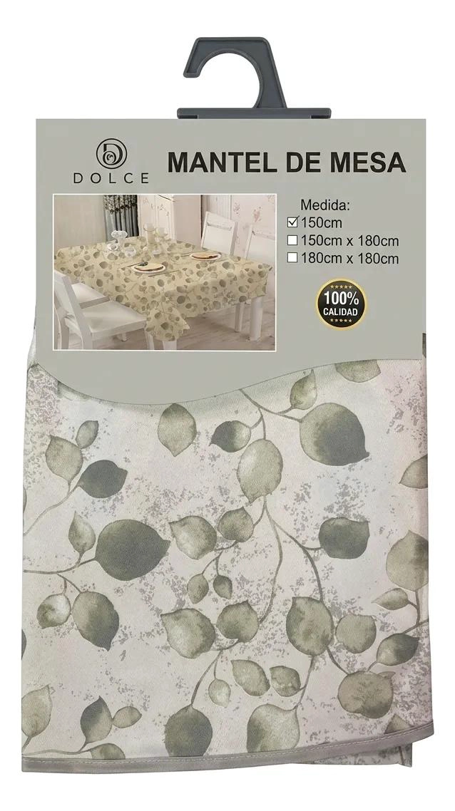 MANTEL REDONDO IMPERMEABLE PARA MESA DE 150 CM EN VERDE - 2