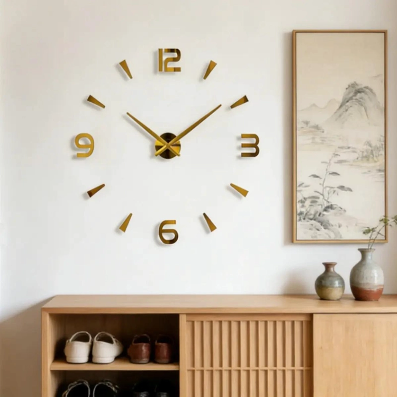 RELOJ DE PARED ESTILO VINTAGE 70 CM AMARILLO - 3