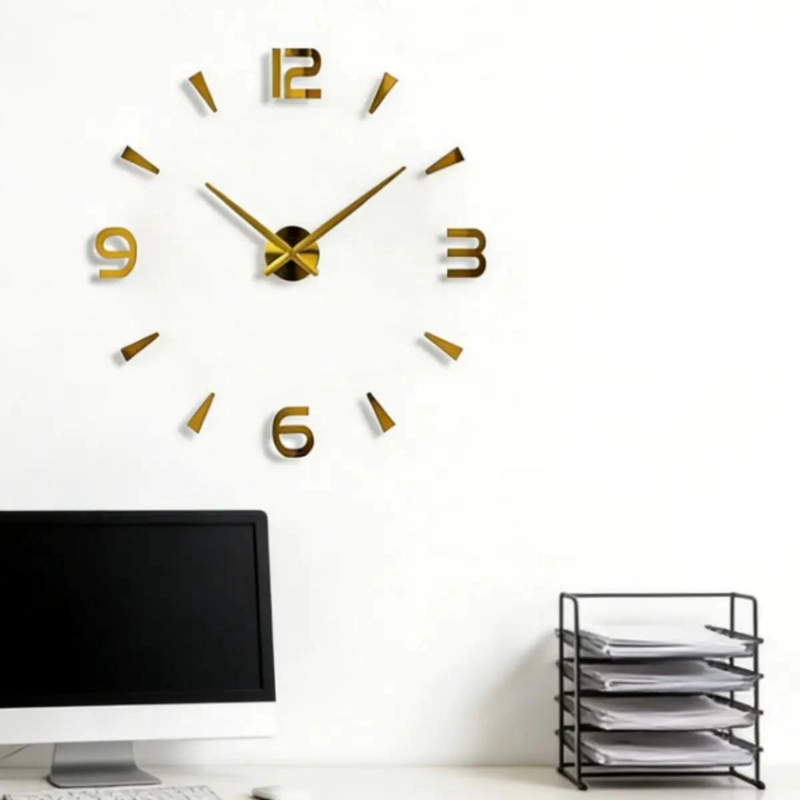 RELOJ DE PARED ESTILO VINTAGE 70 CM AMARILLO - 4
